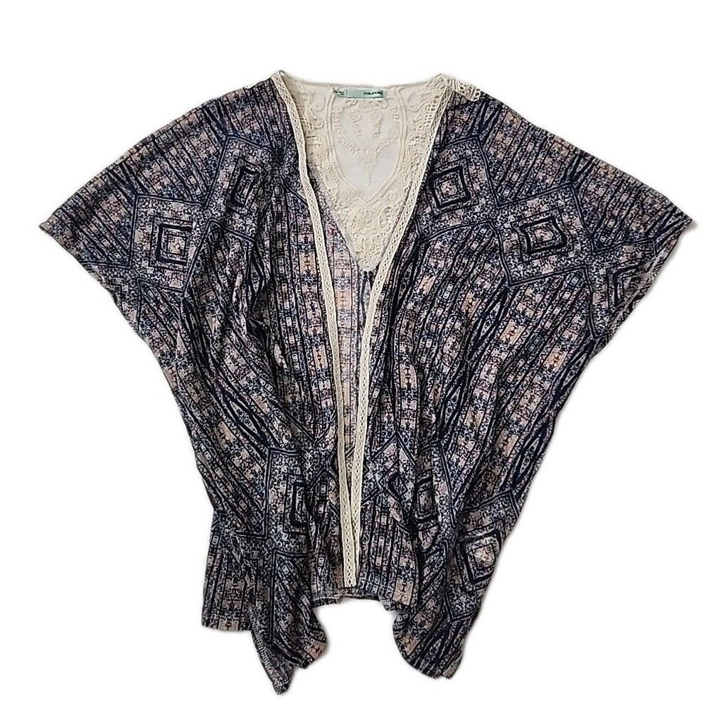 Maurices Womens Geometric patchwork kimono size S / M Small Medium - Picture 10 of 10